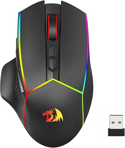 Redragon Wireless Gaming Mouse, Tri-Mode 2.4G/USB-C/Bluetooth Ergonomic